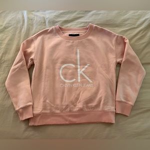Pink Calvin Klein crew neck sweatshirt size medium